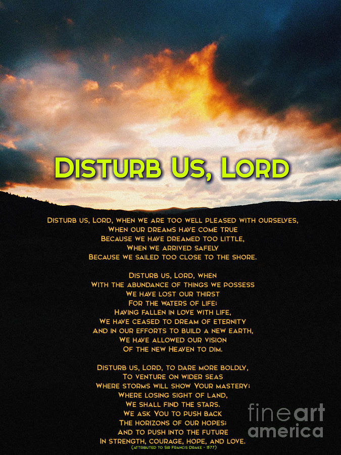 Inspirational Painting - Disturb Us Lord by Celestial Images