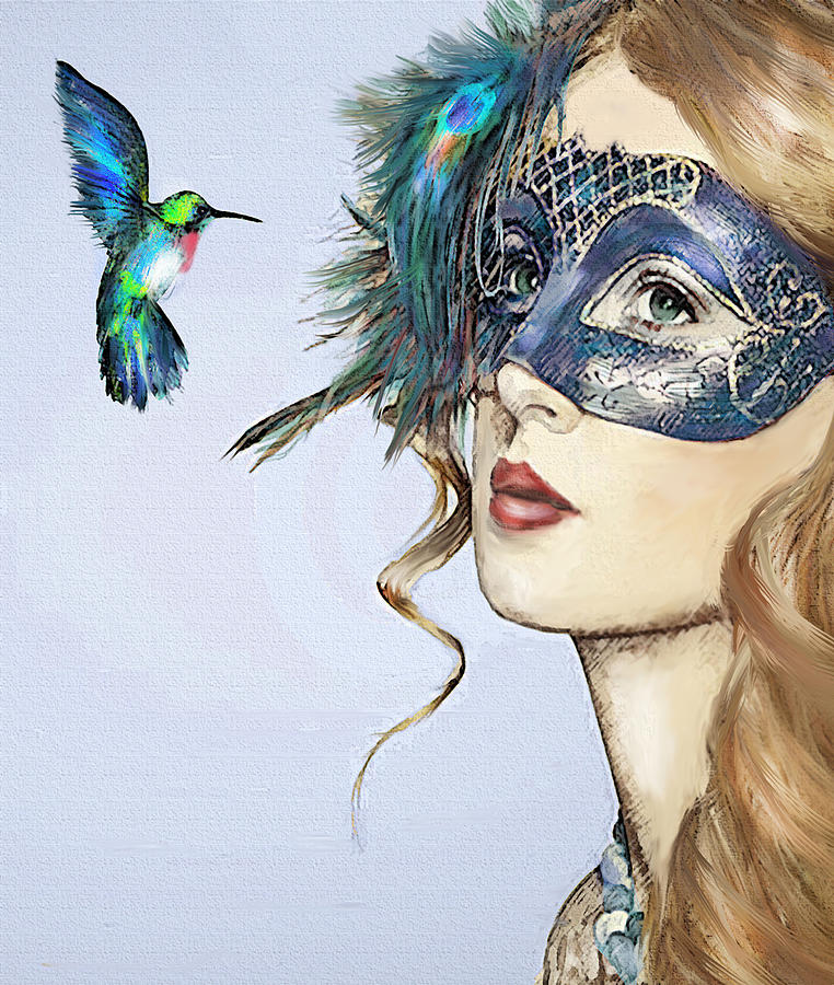 Diva And Hummingbird Digital Art by Jane Schnetlage