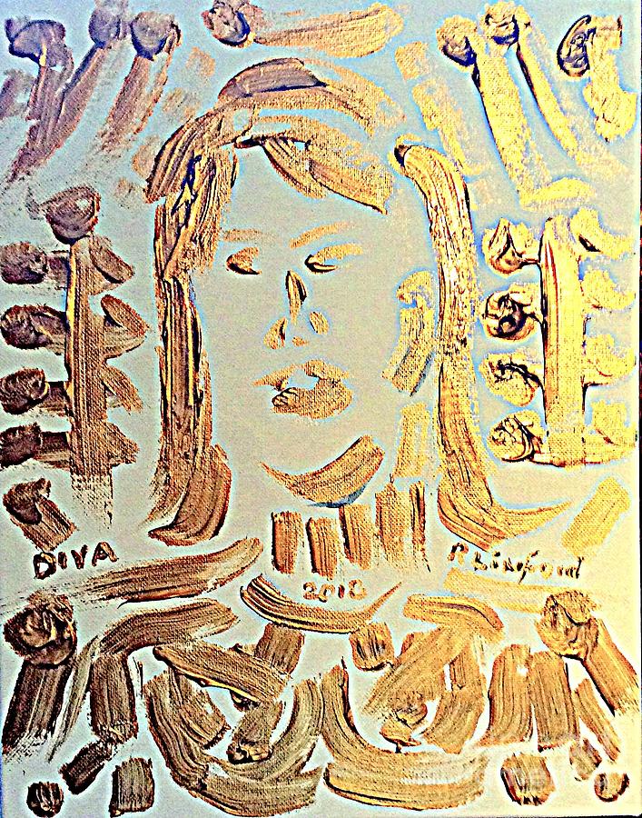 Diva Gold Painting by Richard W Linford