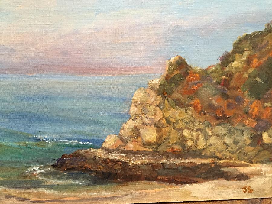 Seascape Painting - Divers Cove 1 by Joyce Snyder