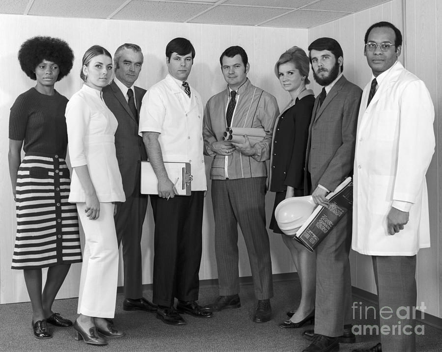 Diverse Group Of Professionals, C.1970s Photograph by H. Armstrong Roberts/ClassicStock