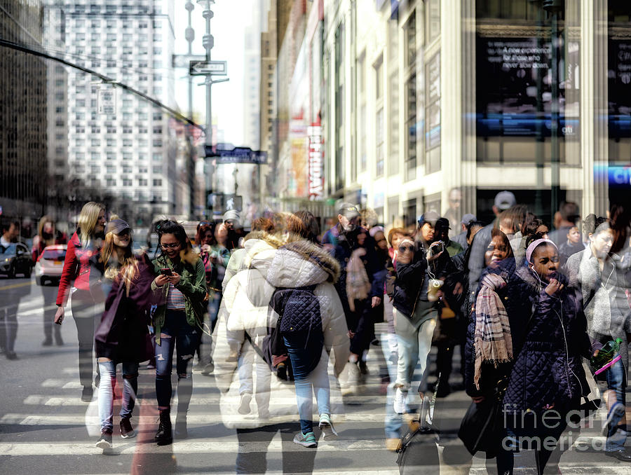 Diversity in the City Double Exposure Photograph by John Rizzuto