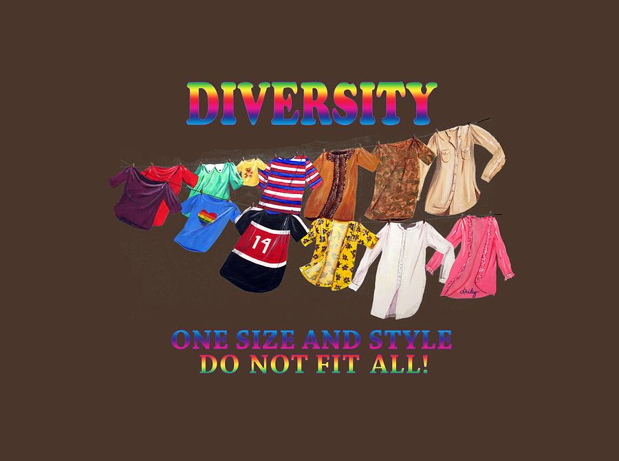 Diversity T-shirt Painting by Dorothy Riley