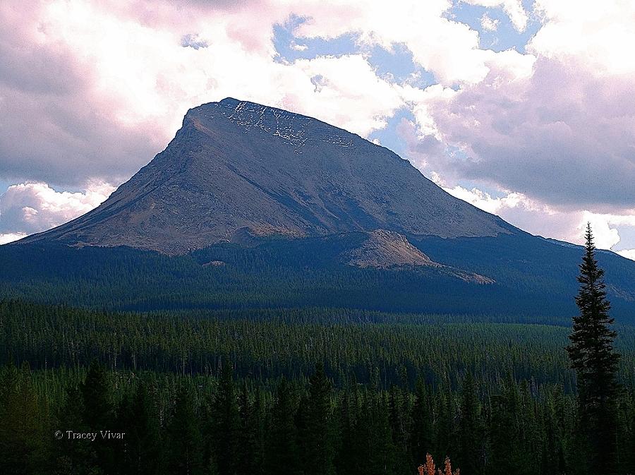 Divide Mountain, Tinted Photograph by Tracey Vivar