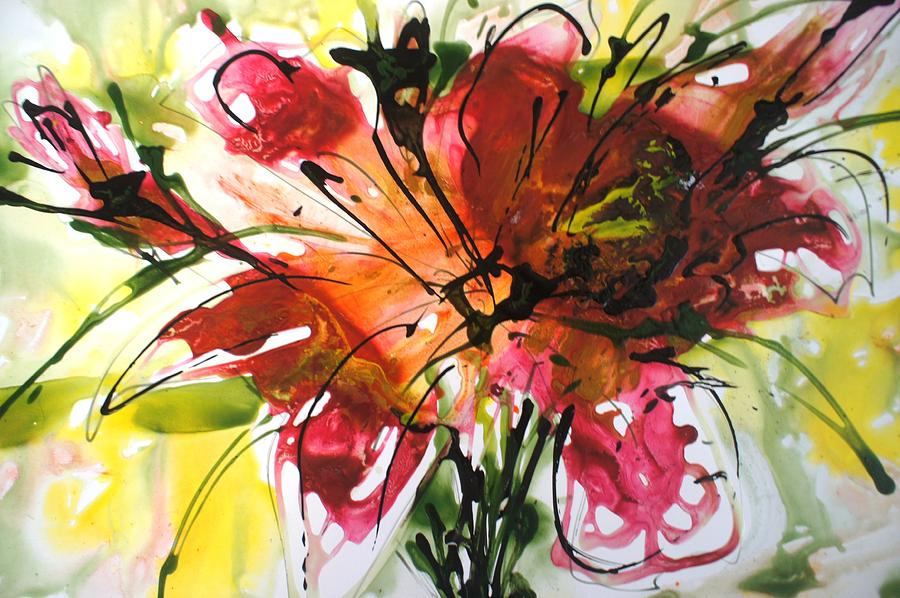Divine Blooms-21082 Painting by Baljit Chadha