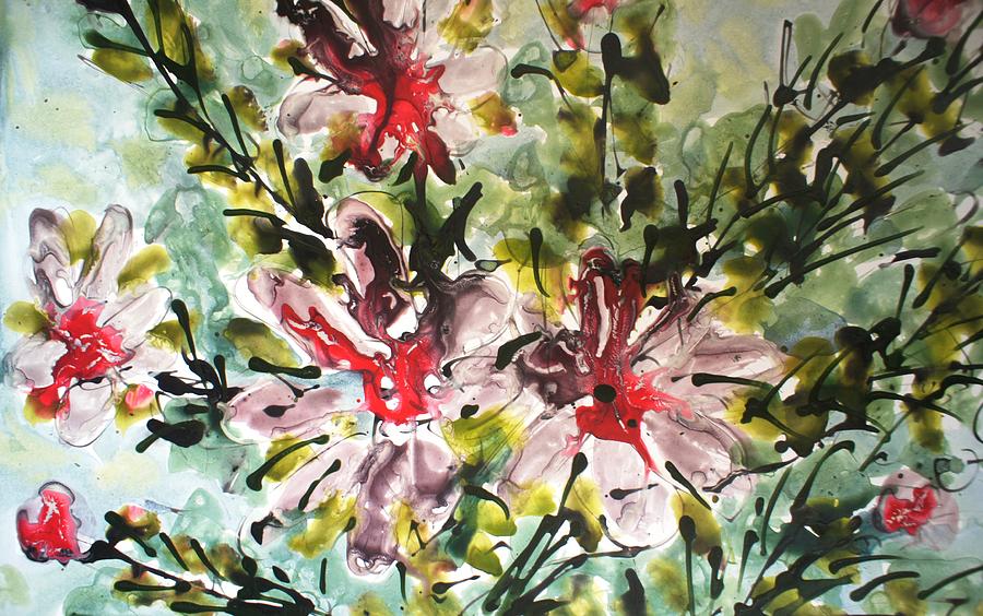 Flower Painting - Divine Blooms-21102 by Baljit Chadha