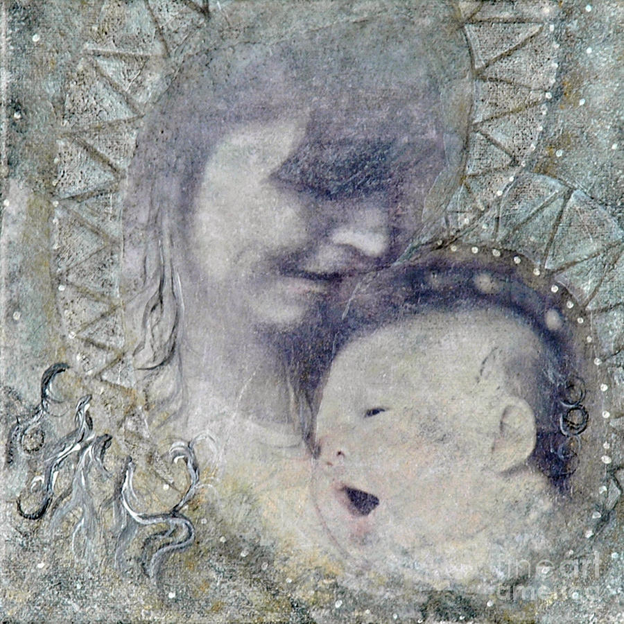 Mother And Child Painting - Divine Bond by Jacqueline Milner