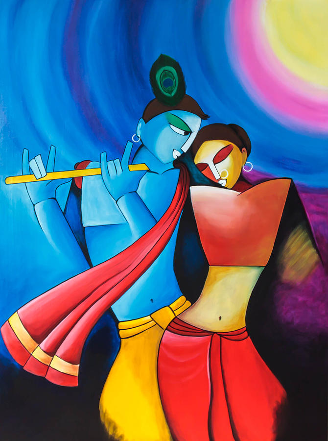 Divine Couple Painting by Nikki Chauhan