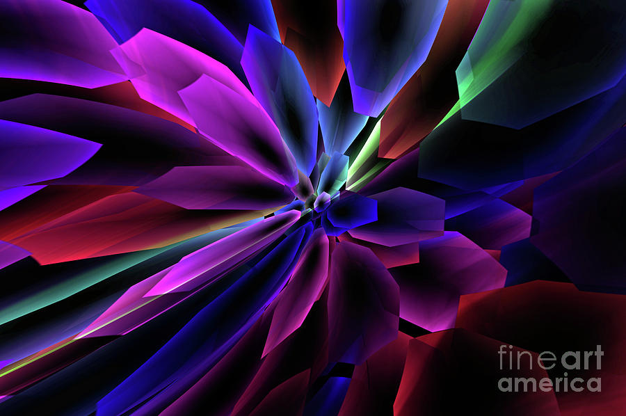Abstract Floral Digital Art - Divine Intervention by Margie Chapman