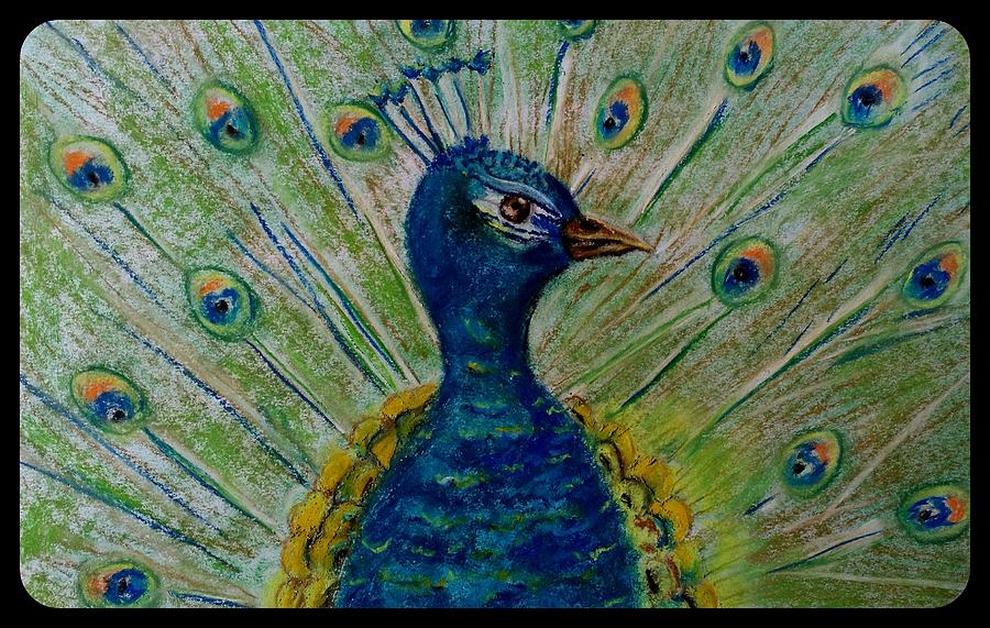 Peacock Painting - Divine by Juna Dutta
