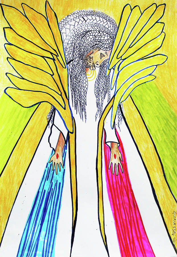 Divine Mercy Painting by Gloria Ssali