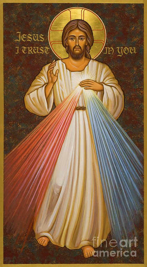Divine Mercy - JCDME Painting by Joan Cole