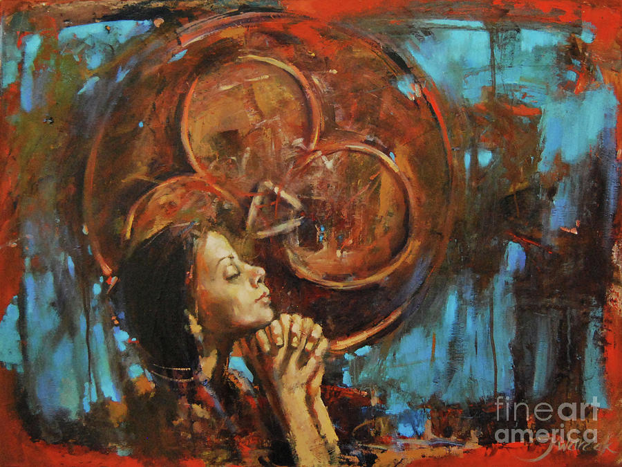 Jesus Christ Painting - Divine Prayer by Michal Kwarciak