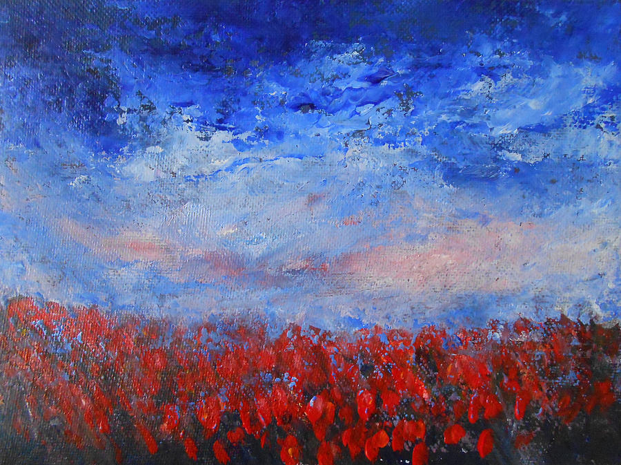 Divine Red Painting by Jane See