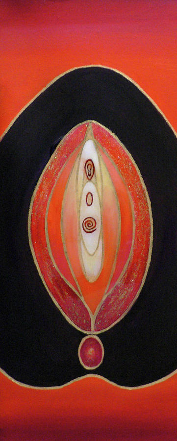 Divine Source in Orange Painting by Alex Florschutz