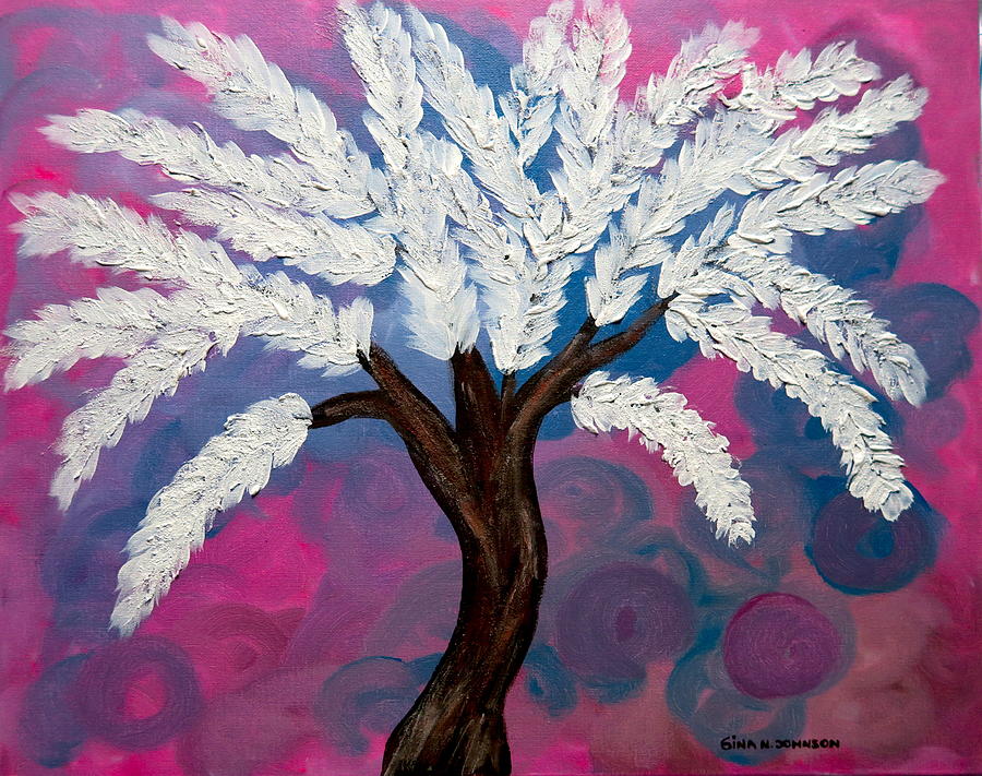 Divine Tree Painting by Gina Nicolae Johnson