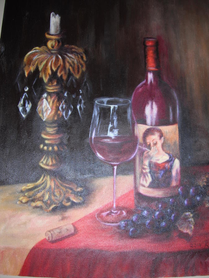 Wine Painting - Divine wine by Ruthe Dawes