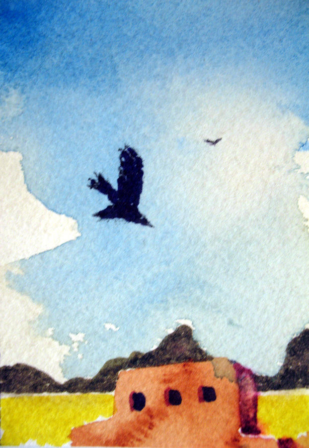 Vulture Painting - Diving for the Good Stuff by Bill Meeker