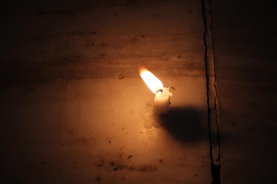Candle Photograph - Diwali Candle, Vrindavan by Jennifer Mazzucco