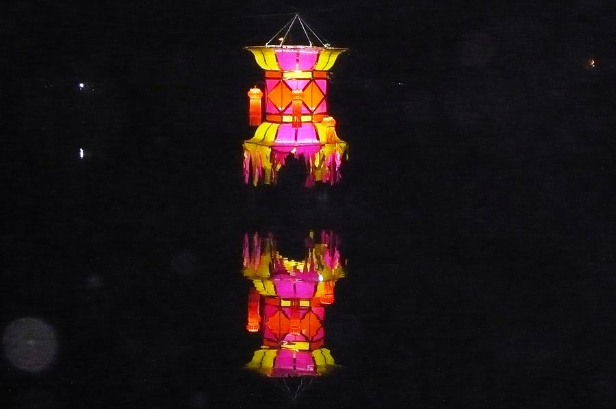 Diwali Refection Photograph by Piety Dsilva