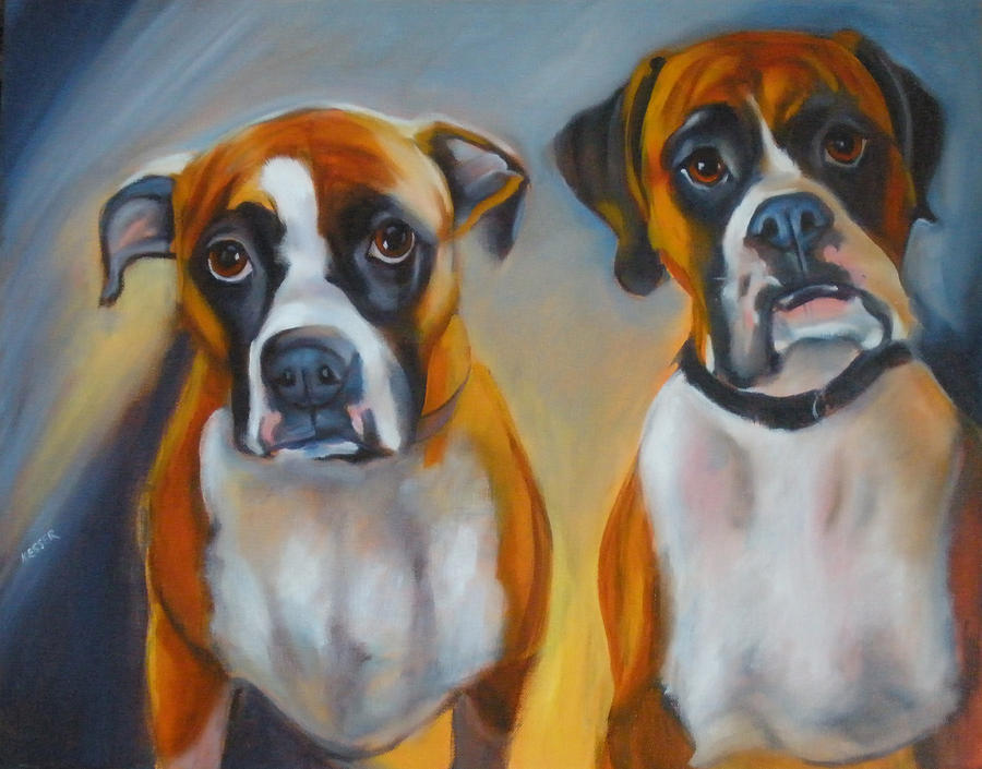Dixie and Shadow Painting by Kaytee Esser