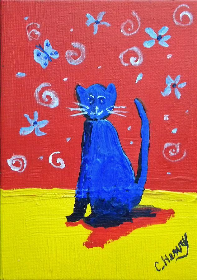 Dizzy Cat Painting by Caroline Henry