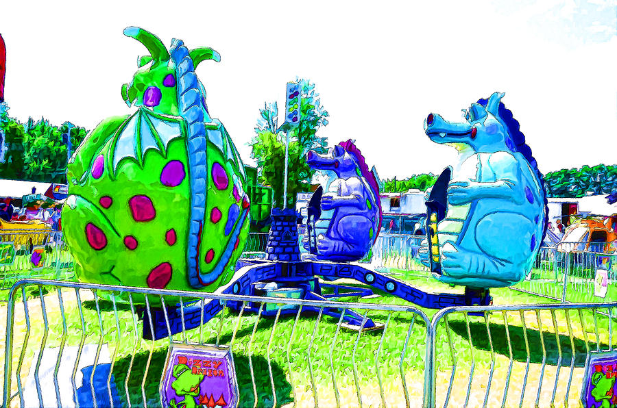 Summer Painting - Dizzy Dragon Ride 2   by Jeelan Clark