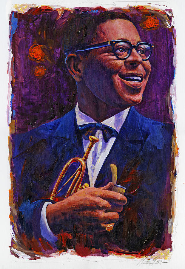 Dizzy Gillespie in Purple and Blue Painting by Garth Glazier - Fine Art ...