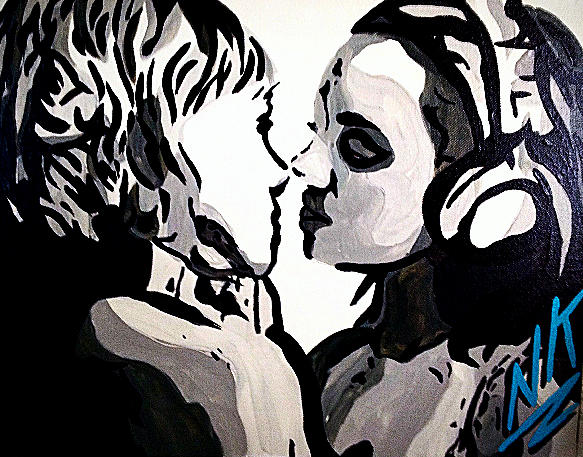DJ Kiss Painting by Nevets Killjoy