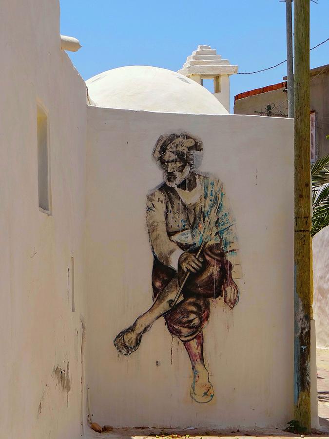 Unschooling Photograph - Djerba Street Art - Tunisia Man by Exploramum Exploramum