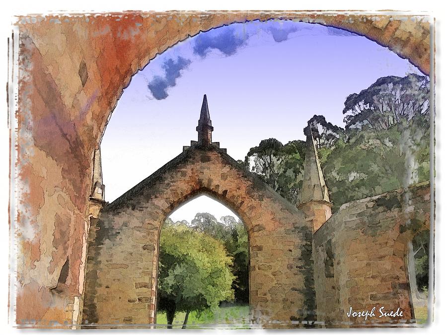 Arch Photograph - DO-00261 Church Arch by Digital Oil
