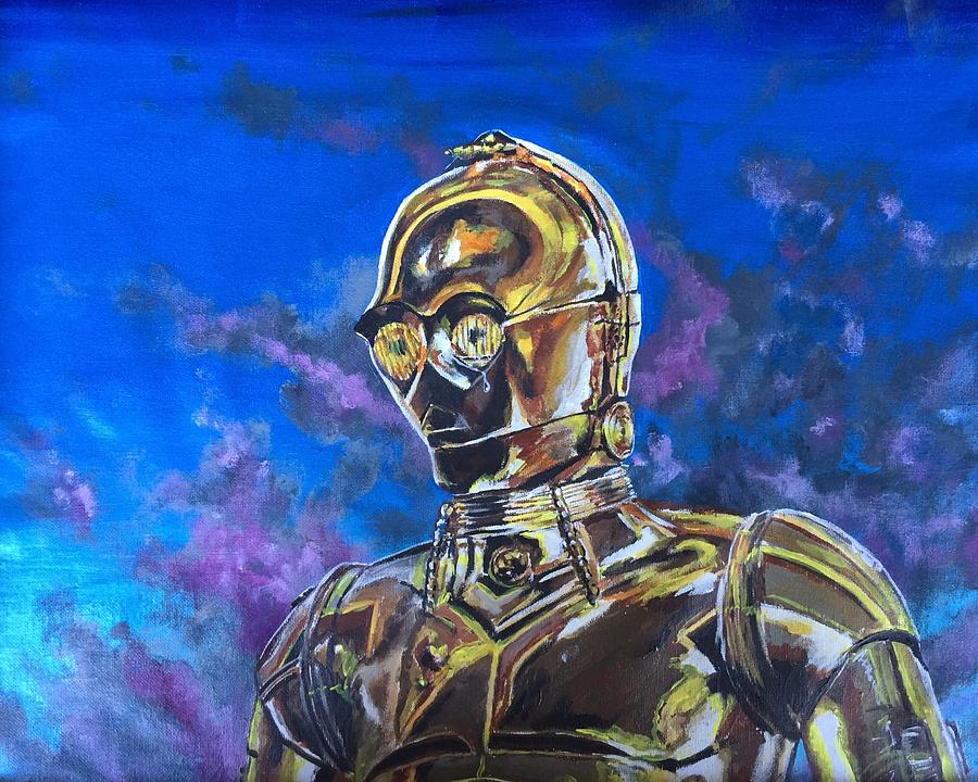 Do Droids Cry Electric Tears? Painting by Joel Tesch