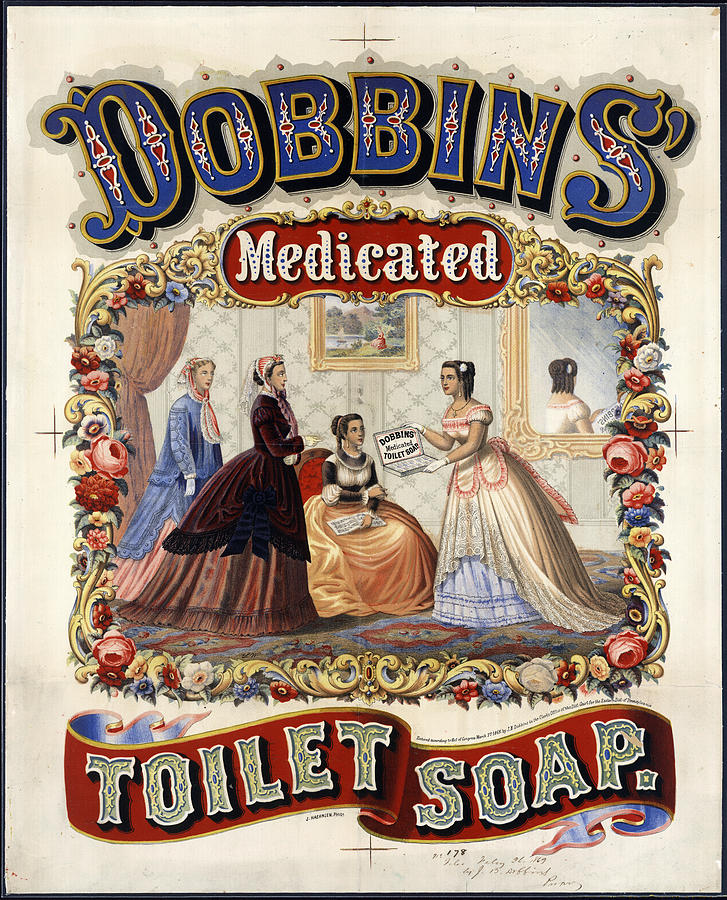Dobbins Medicated Toilet Soap - Vintage Advertising Poster Mixed Media