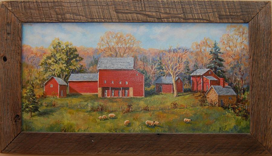 Farms Painting - Dobozynksi Farm Park by Inez Kline Farms Painting - Dobozynksi Farm Park by Inez Kline