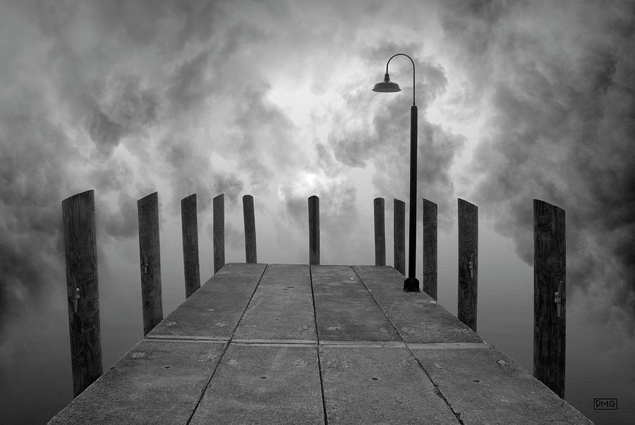 Dock and Clouds Photograph by David Gordon