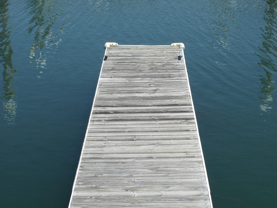 Dock and Water Photograph by Frank Romeo