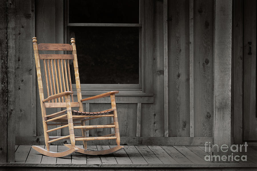 Black And White Photograph - Dock Chair by Sebastian Mathews Szewczyk