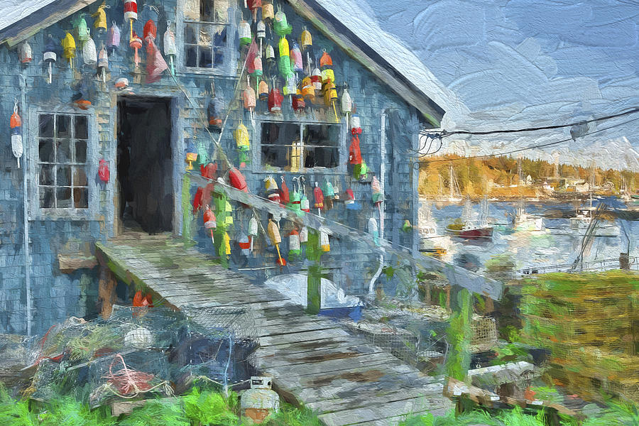 Dock House in Maine II Digital Art by Jon Glaser Dock House in Maine II Digital Art by Jon Glaser