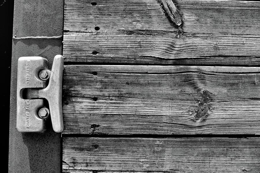 Dock In April BW Photograph by Lyle Crump