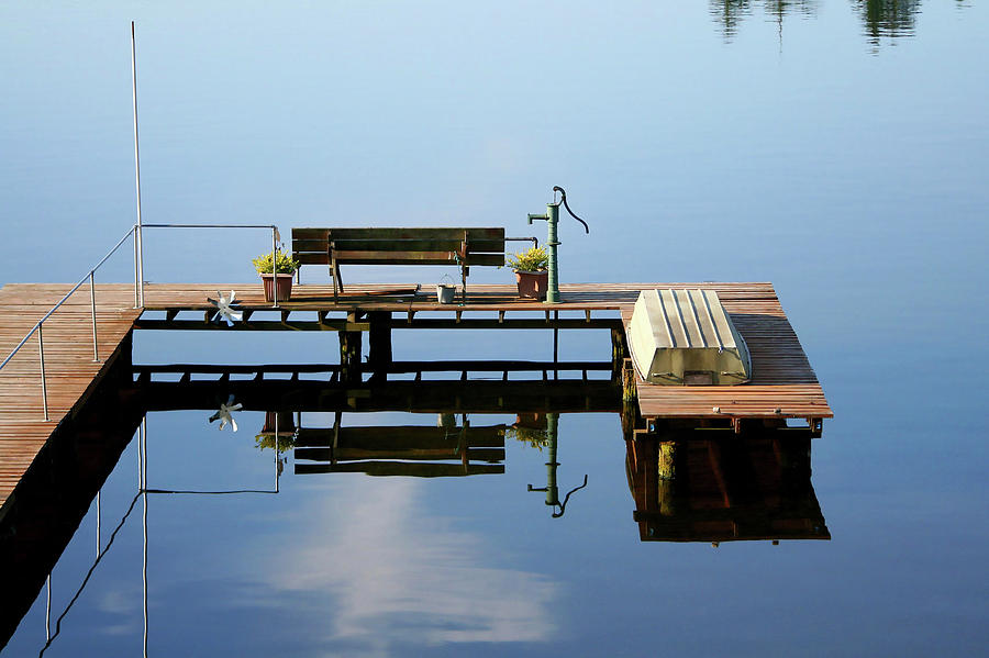 Dock on Kitsap Lake Photograph by Art Block Collections