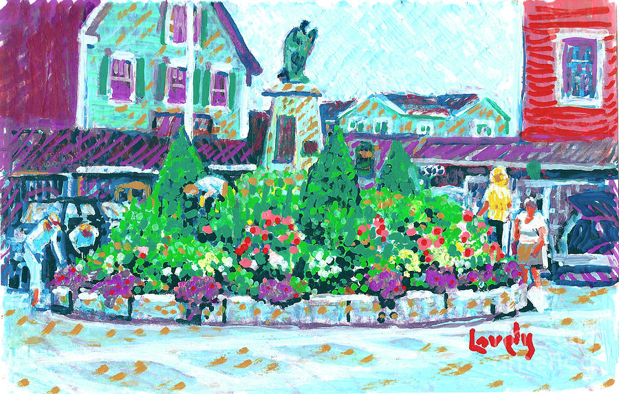 Dock Square Gardeners Painting by Candace Lovely