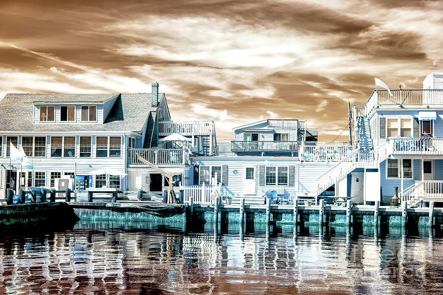 Dock View Infrared at Long Beach Island Photograph by John Rizzuto