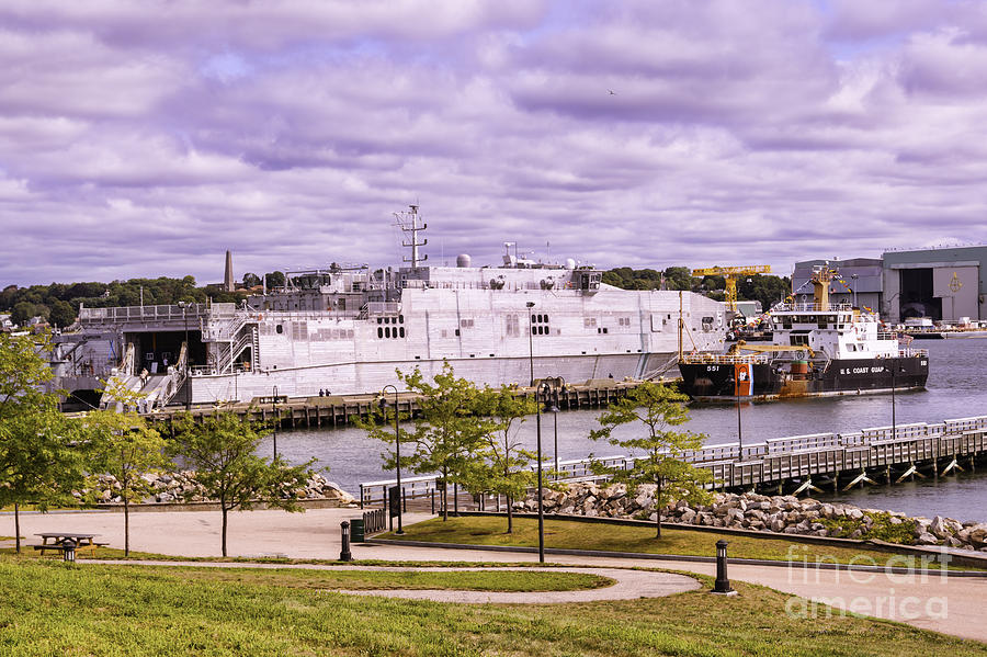 Docked At Ft Trumbull Photograph