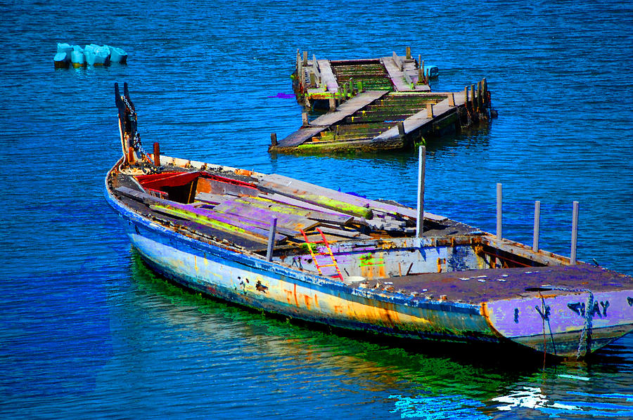 Docked boat Digital Art by Danielle Stephenson