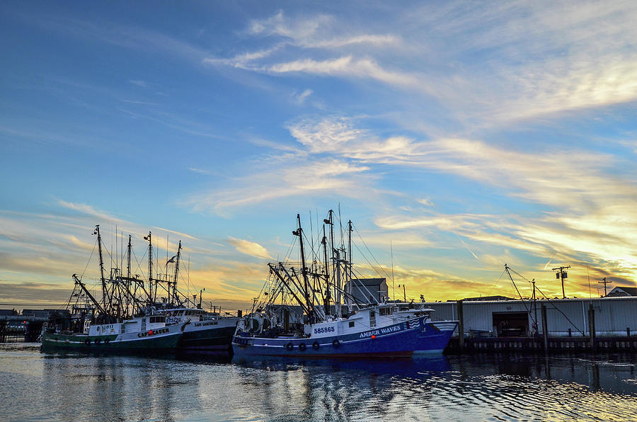 Docked Fishing Boats at The Jersey Shore Photograph by Bob Cuthbert ...