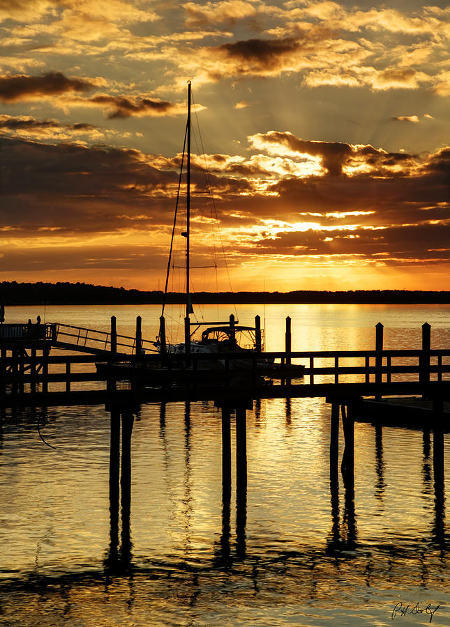 Sunset Photograph - Docked for the Night by Phill Doherty