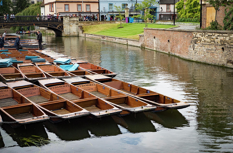 Docked Punts Photograph by Jean Noren