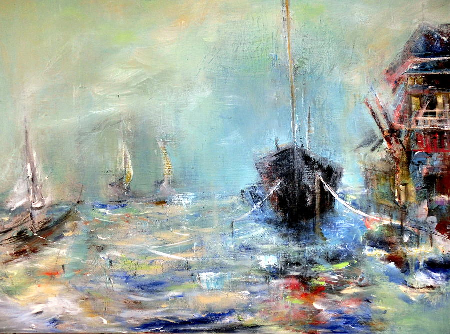 Ships Painting - Docking by Cheryl Ehlers