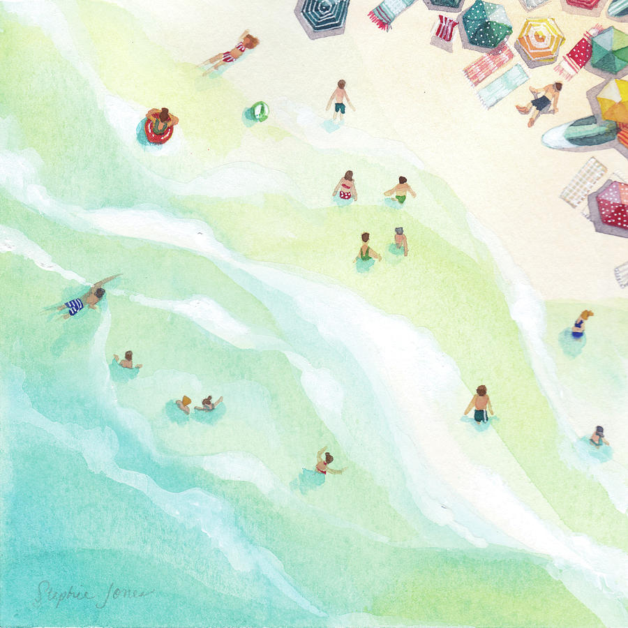 Beach Painting - Docking Station by Stephie Jones