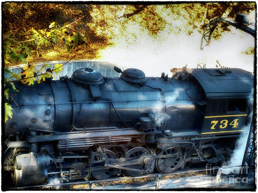 Trains Photograph - Docking The 734 by Steven Digman Trains Photograph - Docking The 734 by Steven Digman
